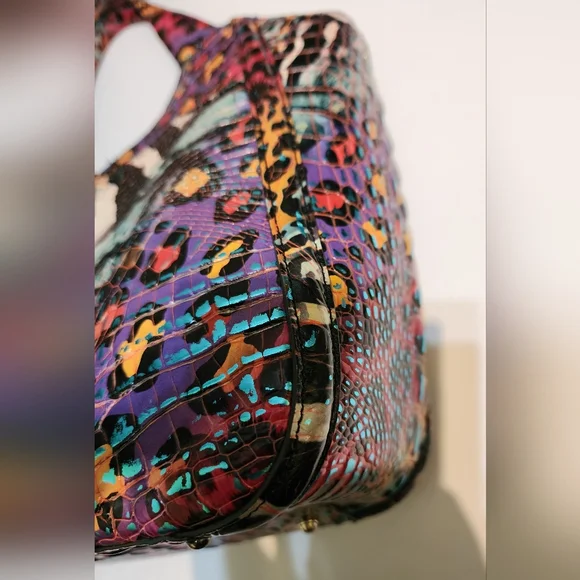 Brahmin Small Carla In Stampede Colorful Melbourne Leather - Picture 13 of 14